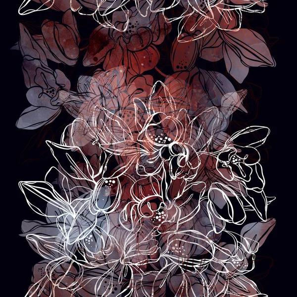 Αφηρημένη Ελαστικοποιημένων Λουλουδάτο Μοτίβο Άνευ Ραφής — Φωτογραφία Αρχείου