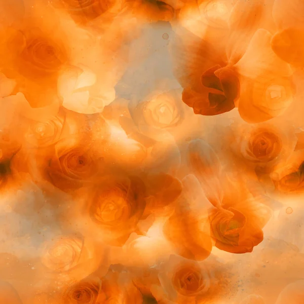 섬유에 수채화 난초와 주제와 패턴을 — 스톡 사진