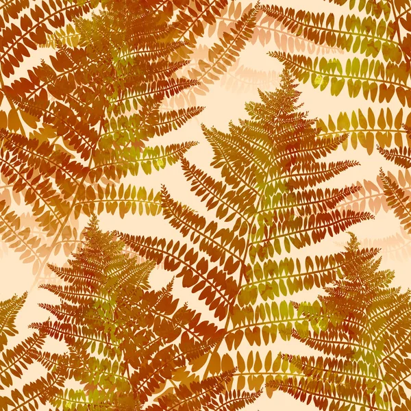 Colorful Fern Leaves Mix Repeat Seamless Pattern Copy Space — Stock Photo, Image