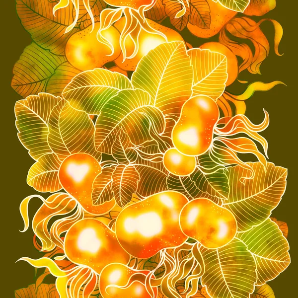 장딴지 열매와 솔기가 모양이다 디지털 라인은 물보라를 이용하여 그림을 그리고 — 스톡 사진