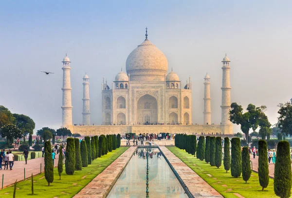 Pemandangan Makam Taj Mahal India Saat Matahari Terbit — Stok Foto
