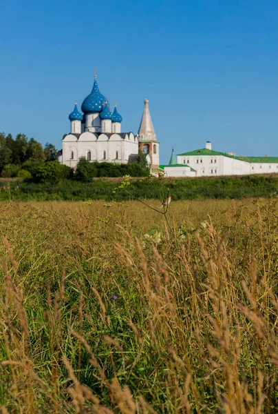 Architektura Miasta Suzdal Latem Słonecznej Pogodzie Rosyjska Wioska — Zdjęcie stockowe