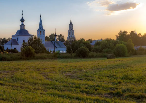 Architektura Města Suzdal Létě Slunečného Počasí Ruská Vesnice — Stock fotografie