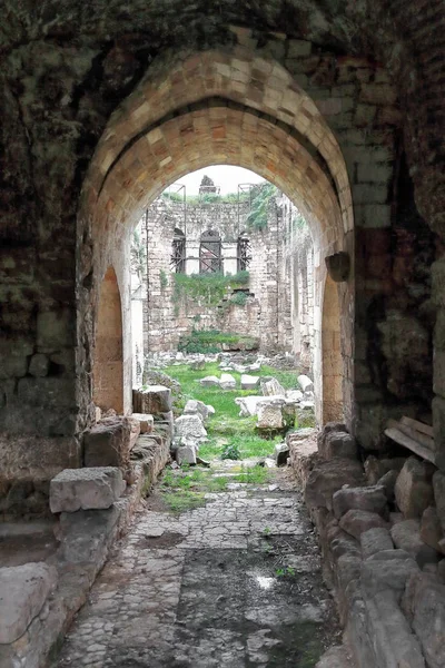 Kesik Minare Minarete Quebrado Nas Ruas Cidade Kaleici Old Originalmente — Fotografia de Stock