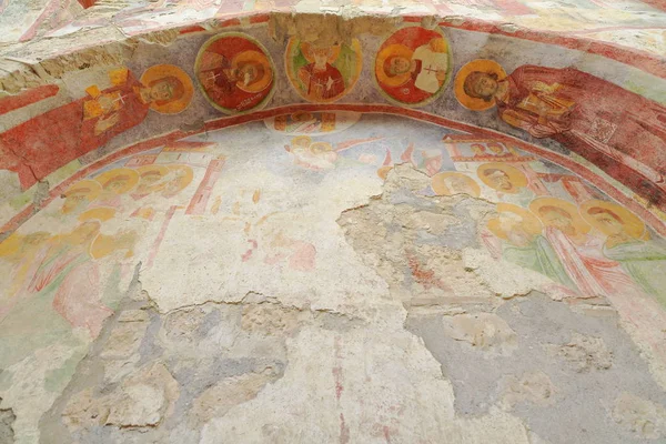 Demre Törökország Április 2015 Freskók Bizánci Korszak Jeleneteket Élet Szent — Stock Fotó