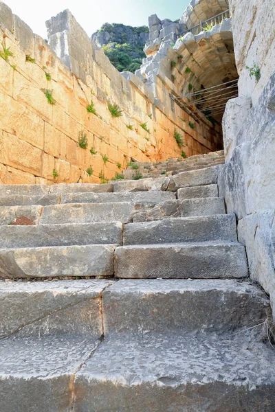 Escadaria Pedra Que Leva Uma Passagem Para Parte Superior Século — Fotografia de Stock