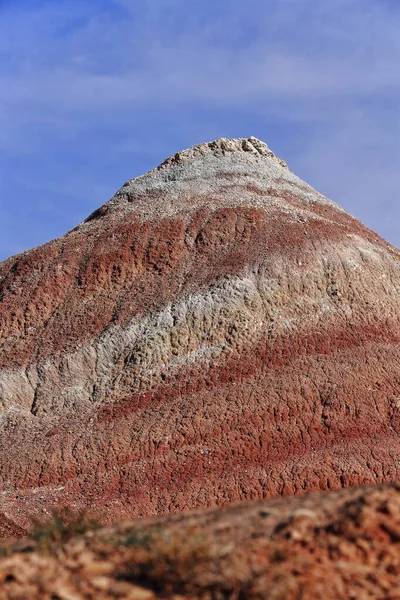 Espectacular Colorido Arenisca Oxidada Formas Losa Zhangye Danxia Red Cloud — Foto de Stock