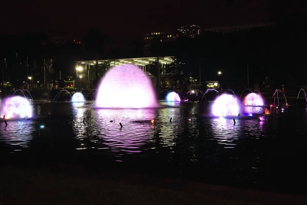 Musical Dancing Fountain Rizal Park Liwasang Rizal Deemed Biggest One — Stock Photo, Image