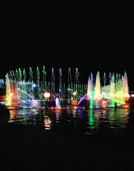 Musical Dancing Fountain Rizal Park Liwasang Rizal Considerado Maior País — Fotografia de Stock