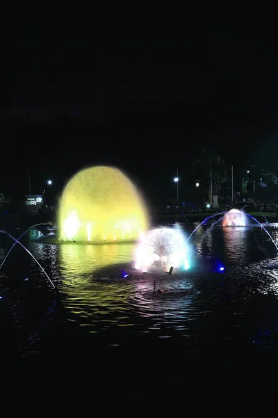 Muzyczna Fontanna Tańca Rizal Park Liwasang Rizal Uważany Największy Kraju — Zdjęcie stockowe