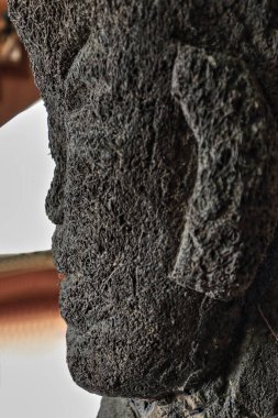 Banaue, Filipinler-6 Ekim 2016: Cordilleran Heykel Müzesi, Cordillera bölgesinin insan ve kültürlerinin sanatını gösteriyor. Ağaç eğreltiotu odunu Hogang 'ın sınır işaretini buldum. İfugao..