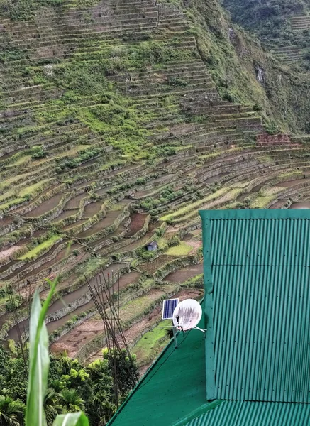 Aglomerado Aldeia Batad Faz Parte Dos Terraços Arroz Das Cordilheiras — Fotografia de Stock