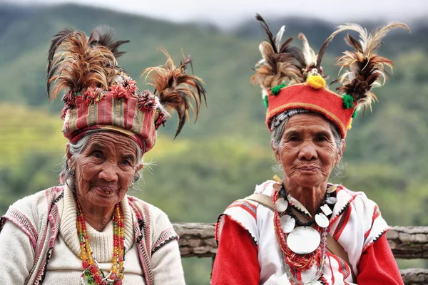 Banaue Filipinas Outubro 2016 Alguns Idosos Ifugaos Homens Mulheres Ainda — Fotografia de Stock