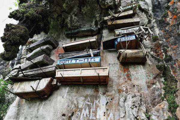 Sagada Filipinler Ekim 2016 Igorotlar Eşsiz Bir Cenaze Geleneği Uygulaması — Stok fotoğraf