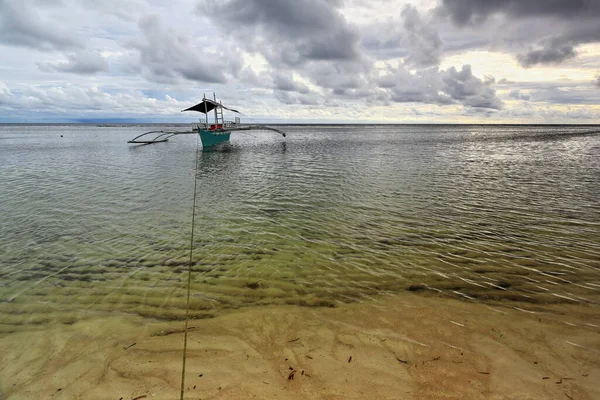 Balangay Bangka Duplo Barco Outrigger Para Uso Turístico Dos Resorts — Fotografia de Stock