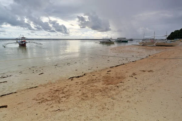 Balangay Bangka Duplo Outrigger Barcos Para Uso Turístico Dos Resorts — Fotografia de Stock