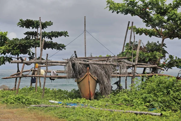 Balangay Deserto Bangka Barca Pesca Servizio Turistico Out Ordine Bloccato — Foto Stock