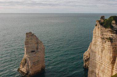 beautiful landscape with cliffs and sea, Etretat, Normandy, France clipart