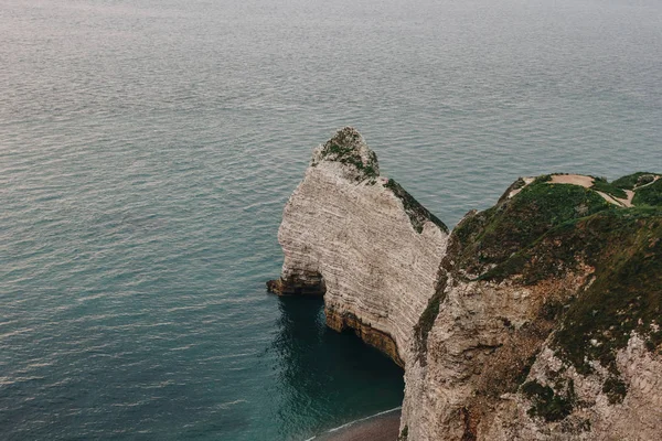 Вид Мальовничим Скелі Етрета Франція — стокове фото