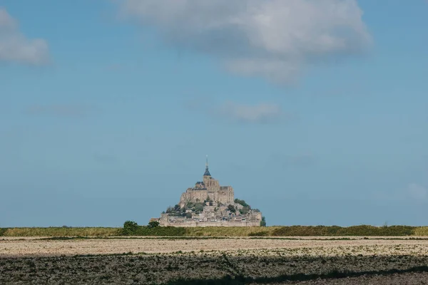 Hermosa Vista Famosa Mont Saint Michel Normandía Francia —  Fotos de Stock