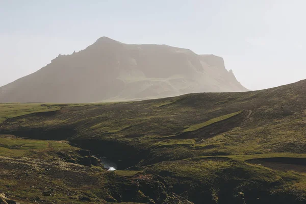 Vista Panorámica Del Paisaje Con Hermosa Montaña Islandia — Foto de Stock