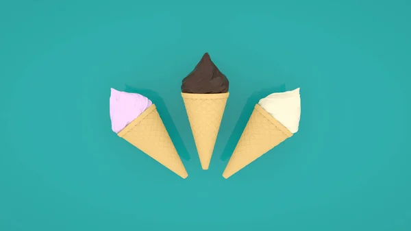 Ice cream. 3d illustration