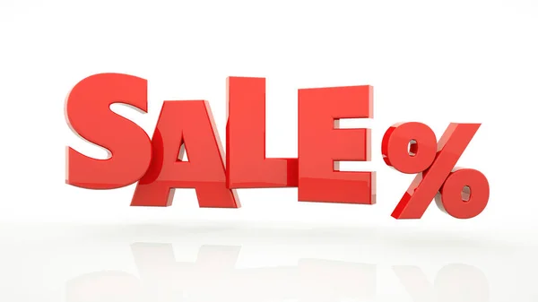 Illustration Sale Word Red Color — Stock Photo, Image