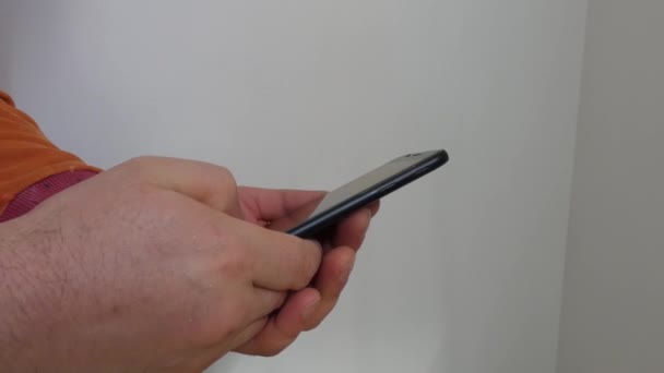 Builder Пишет Sms Phone — стоковое видео