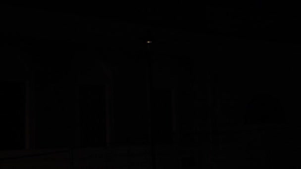 Lámpara Intermitente Noche — Vídeos de Stock