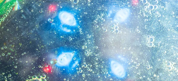 Espacio o planetas universo cósmico abstracto fondo. Escultura molecular abstracta. Burbujas de agua. Macro disparo de aire o molécula. Fondo de espacio abstracto. Enfoque selectivo — Foto de Stock