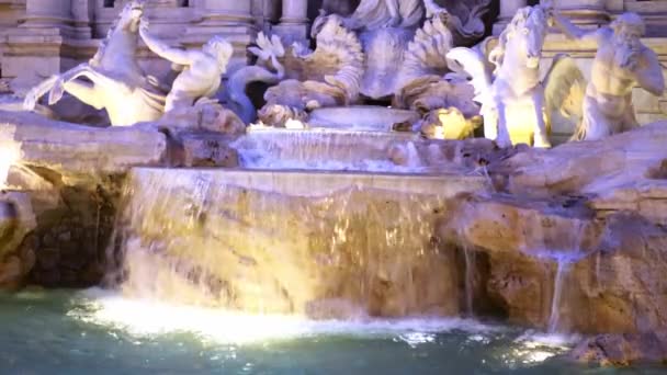 Fontana di Trevi a Roma, Italia — Video Stock