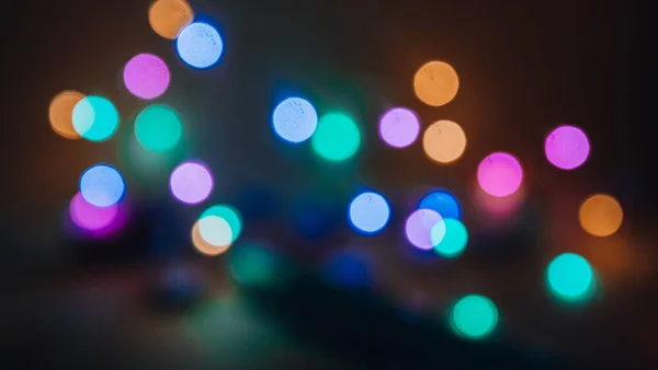 Abstracte Achtergrond Ronde Bokeh Van Kerstmis Licht — Stockfoto
