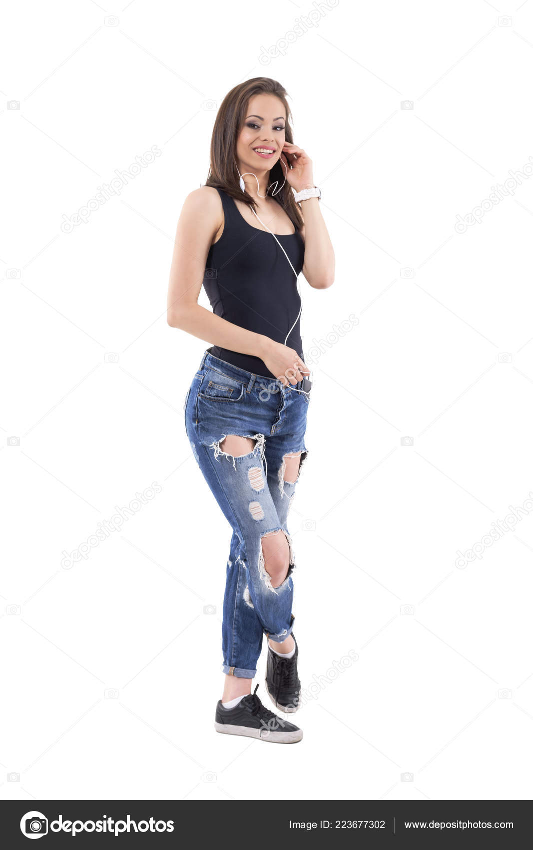 full ripped jeans