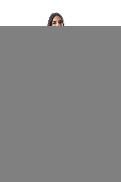 Привлекательная Молодая Латиноамериканская Фитнес Красавица Позирует Скакалкой Смотрящей Камеру Полное — стоковое фото