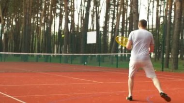 Tenis oyun sırasında noktası Puanlama etkin sportif adam