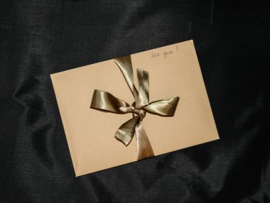 Zanaat zarf altın şerit ve el yazısı ile