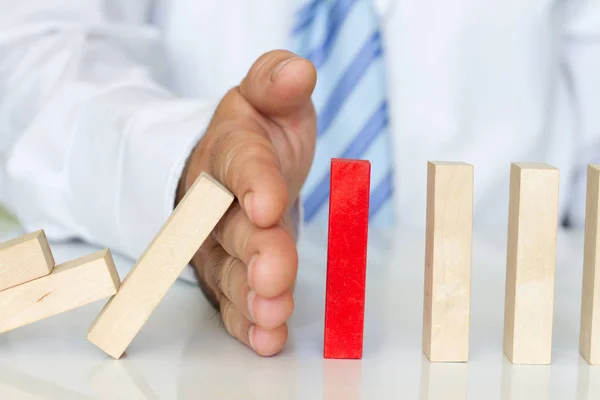 Risoluzione Del Problema Effetto Domino Concetto Astratto Business — Foto Stock