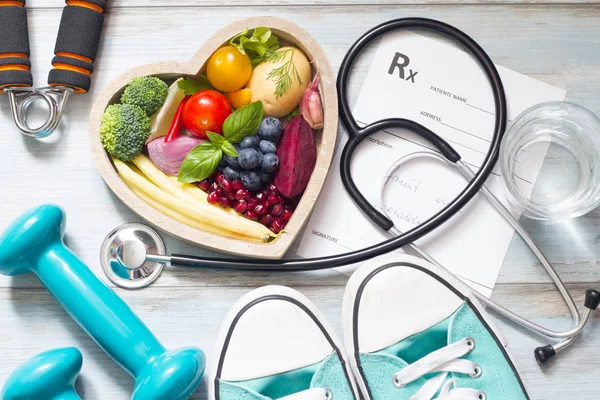 Conceito Estilo Vida Saudável Com Dieta Fitness Medicina — Fotografia de Stock