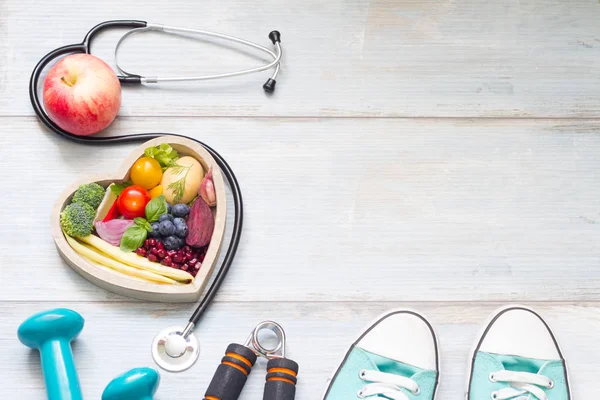 Conceito Estilo Vida Saudável Com Dieta Fitness Medicina — Fotografia de Stock