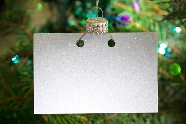 Davet Boş Kartvizit Noel Ağacı Arka Plan Kavramı — Stok fotoğraf