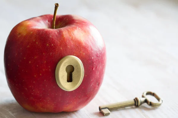 Key Apple Key Health Healthy Eating Concept — Stock Photo, Image