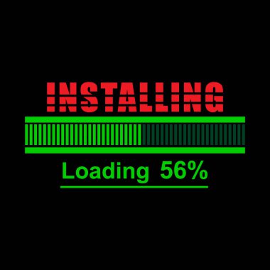 Siyah arka plan üzerine yükleme, yükleme çubuğu