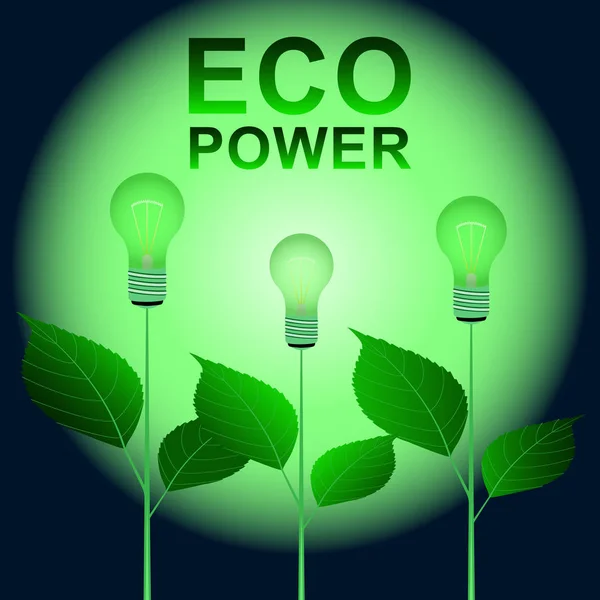 Eco puissance, pousses — Image vectorielle