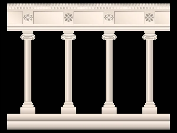 Conjunto de columnas de piedra en diferentes estilos aislados . — Vector de stock