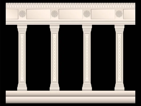 Conjunto de columnas de piedra en diferentes estilos aislados . — Vector de stock