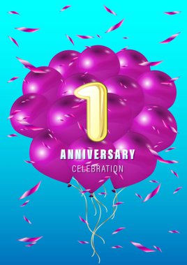 1 yıldönümü kutlamaları balon