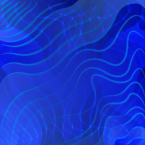 Прозорі сині криві смуги і кола як абстрактний фон — стоковий вектор