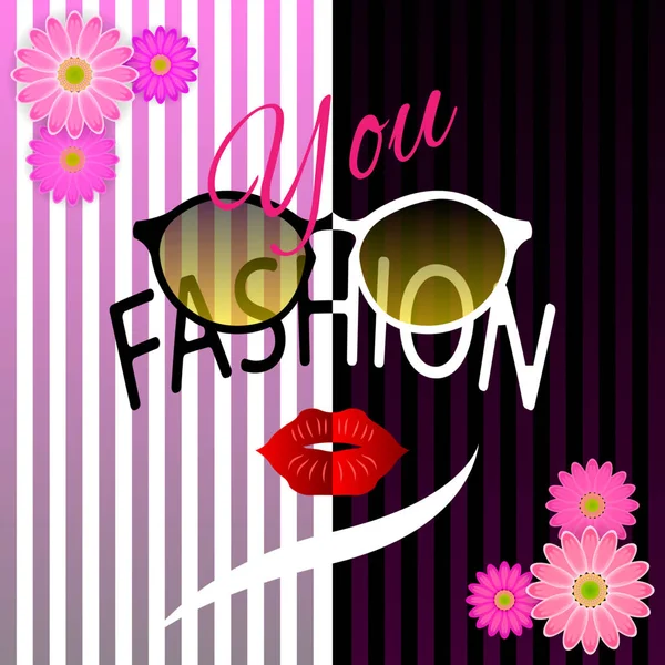 Slogan You Fashion — Stock Vector