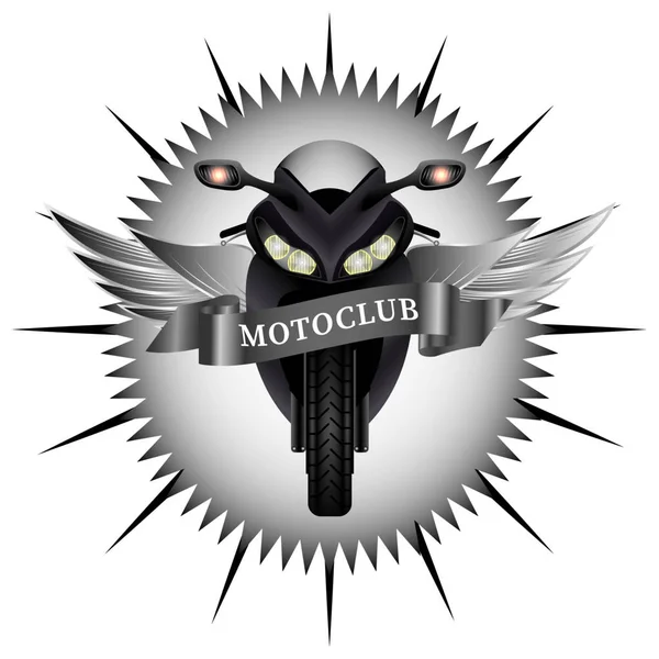 Black motoclub emblem. Biker patch. — Stock Vector