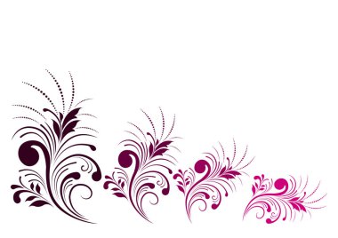 Desen çiçek romantik elemanları